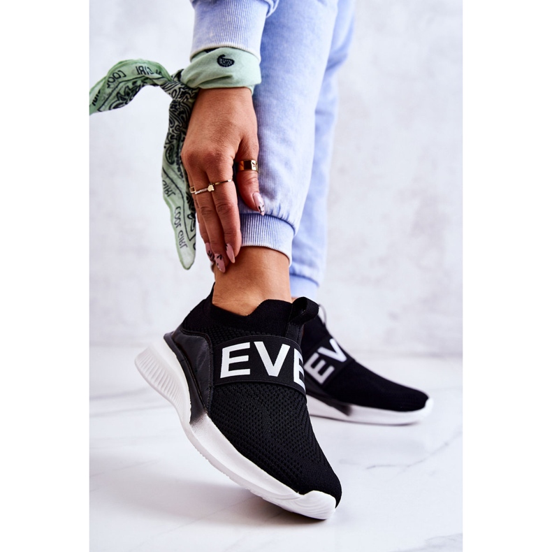 Vinceza Tênis esportivo feminino, slip-on preto Lorane 1