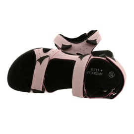 Sandálias American Club HL53 / 22 com aplicação de couro Lt.Purple roxo rosa 4