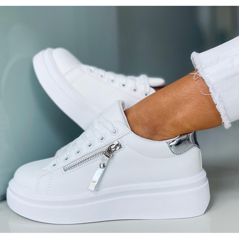 Tênis feminino Lerato BRANCO / PRATA 2