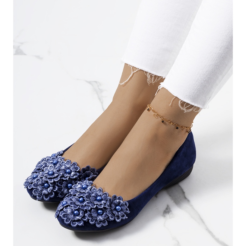 As bailarinas femininas Cremin azul marinho 2