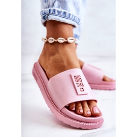 Chinelos femininos Big Star JJ274A303 Rosa 2