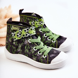 BEFADO S.A. Tênis de futebol infantil alto Befado 268X070 cinza-verde 1