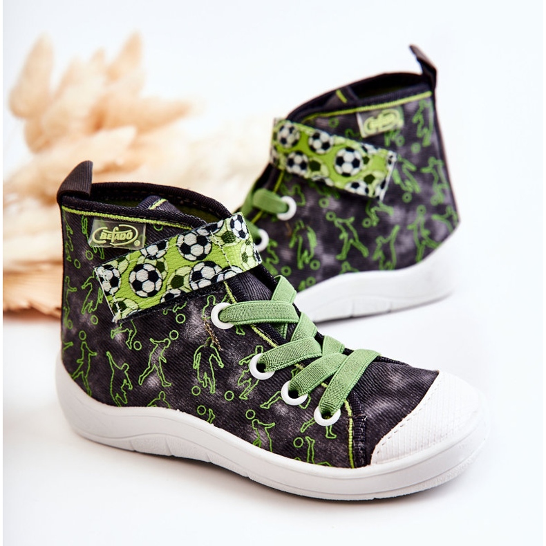 BEFADO S.A. Tênis de futebol infantil alto Befado 268X070 cinza-verde 2