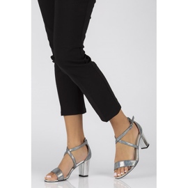 Sandálias prata Filippo DS1276 / 22 Si cinza 2