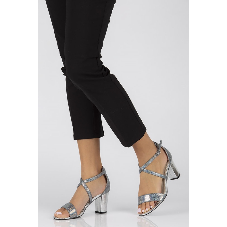 Sandálias prata Filippo DS1276 / 22 Si cinza 2