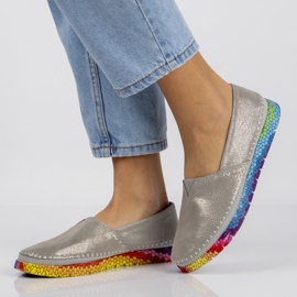 Sapatos de couro Filippo DP1213 / 20 Si prata 2