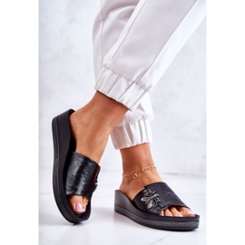 Vinceza Chinelos femininos da moda com decoração Black Holle preto 2