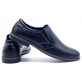 Olivier Sapatos masculinos elegantes 283LU azul marinho 3