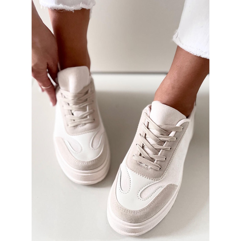 Tênis de solado alto Santi Beige bege 1