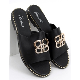 Chinelos de mulher negra Inday preto 1