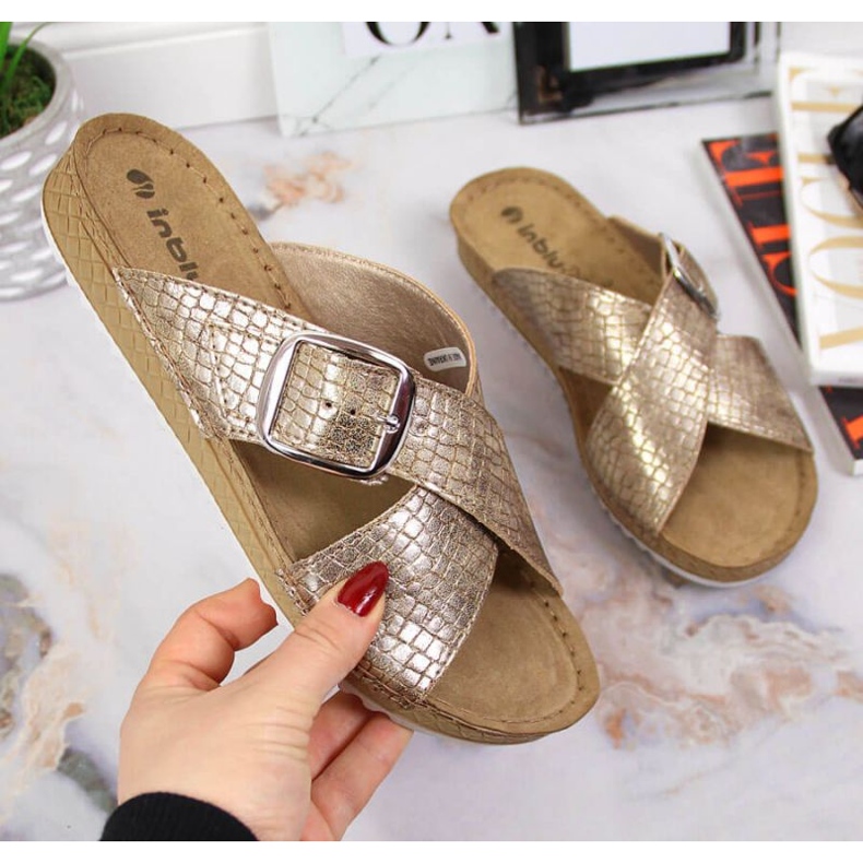 Chinelos cobra de ouro Inblu W ARC17 dourado 1