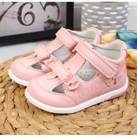 Sapatos de velcro a céu aberto American Club Jr AM892B rosa 2