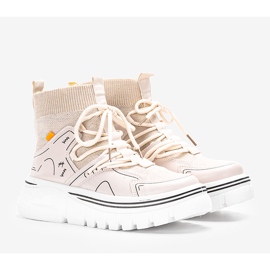Tênis Toler cano alto bege 1
