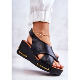 Vinceza Sandálias femininas com velcro preto Amaze 2