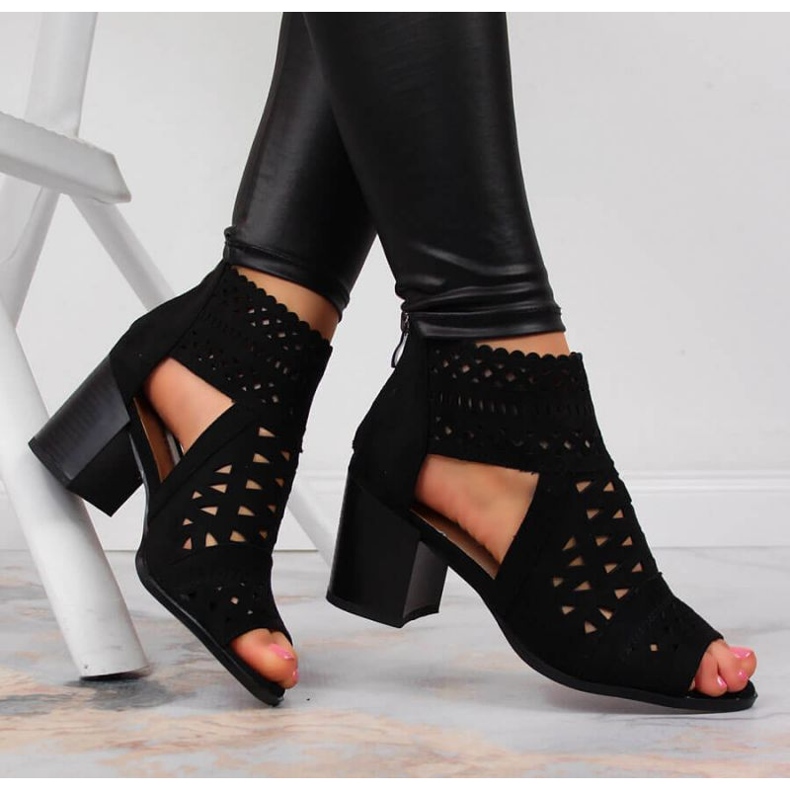 T.Sokolski W SCA158 sandálias abertas pretas preto 2