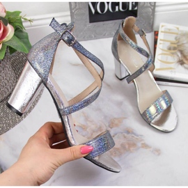 Sandálias no poste Filippo W PAW355A prata 1