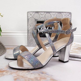 Sandálias no poste Filippo W PAW355A prata 2