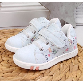 Sapatos esportivos de velcro American Club Jr AM883B azul 2