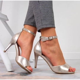 Sandálias de salto alto Sergio Leone W SK374A ouro dourado 2