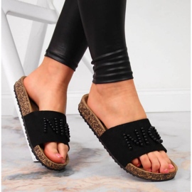 Chinelos com pérolas eVento W EVE356A preto 2 Chinelos com pérolas eVento W EVE356A preto 2