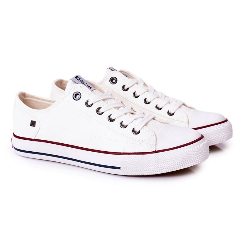 Tênis de couro masculino Big Star II174001 branco 2