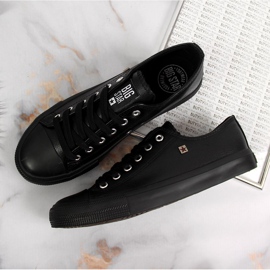 Tênis baixo de couro ecológico preto Big Star V274871 1