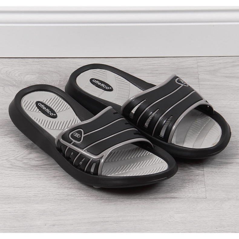 Atletico Chinelos de borracha masculinos do Atlético preto 2