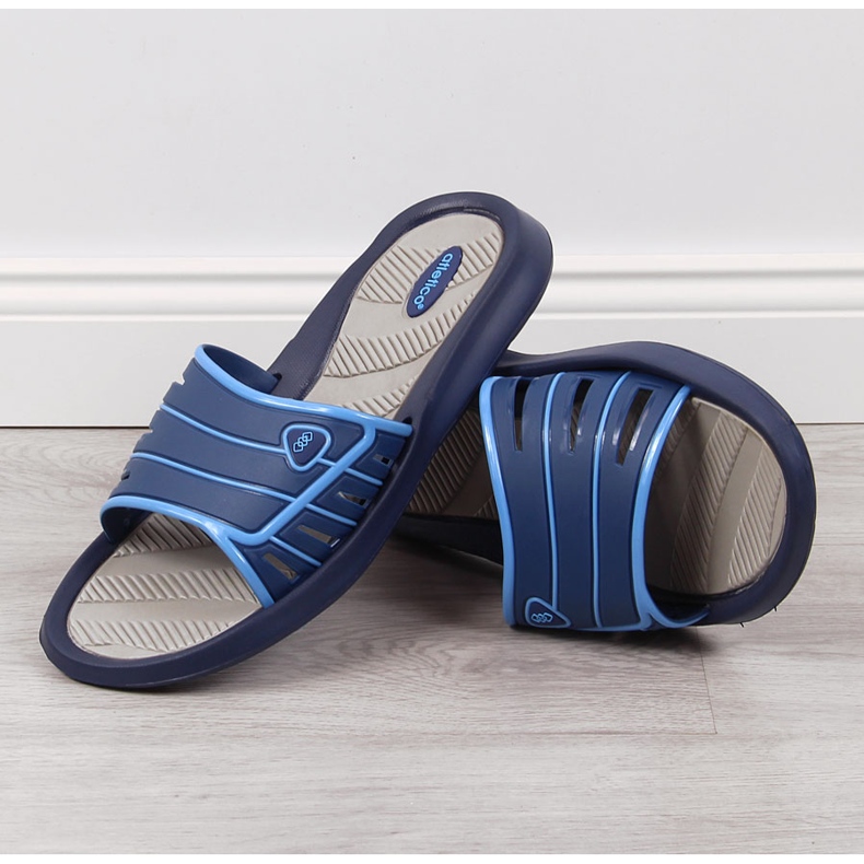 Atletico Chinelos de borracha de homem Atlético azul marinho 2