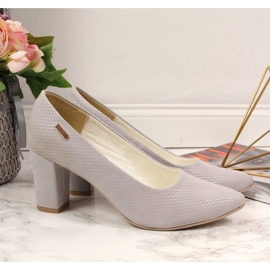 Bombas no poste cinza Monique multicolorido 2