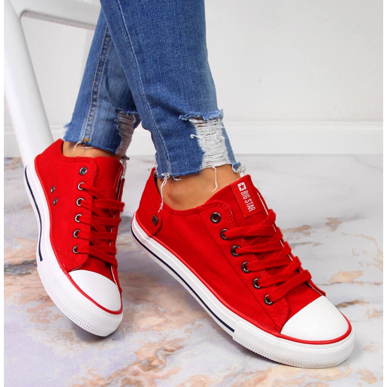 Tênis vermelho baixo vermelho Big Star DD274339 2
