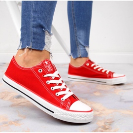 Tênis baixo têxtil vermelho NEWS 2