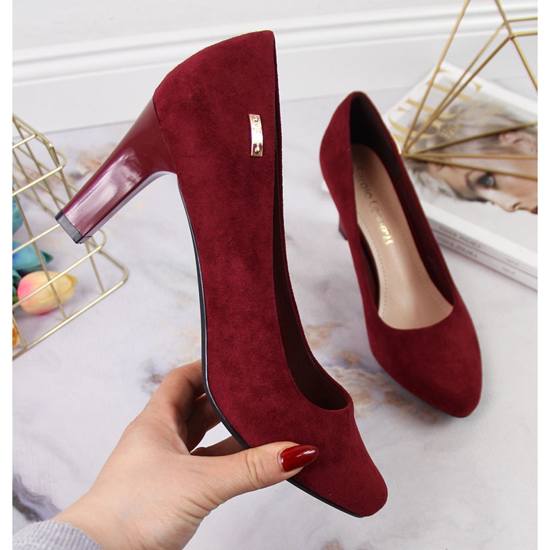 Sapato de camurça Borgonha Sergio Leone vermelho 1