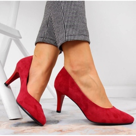 Scarpin vermelho Sergio Leone em camurça 1