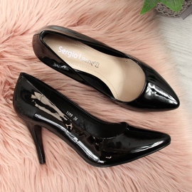 Bombas em uma patente preta Sergio Leone estilete preto 2