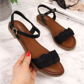 Sandálias rasas pretas de mulher T.Sokolski preto 2