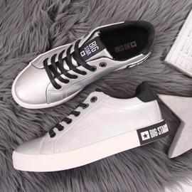 Tênis cano baixo para mulher com couro eco prata Big Star II274034 1