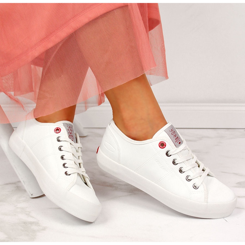 Tênis feminino baixo couro eco branco Cross Jeans II2R4004C 1