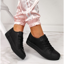 Tênis baixo feminino na plataforma preta Big Star II274098 preto 1