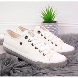 Tênis cano baixo de couro ecológico branco Big Star II274230 2