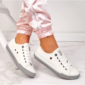 Tênis cano baixo de couro ecológico branco Big Star II274230 1