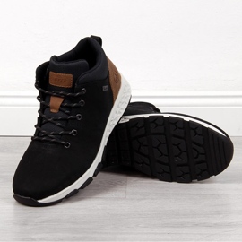 Sapatos masculinos de couro preto Rieker B6740-00 1