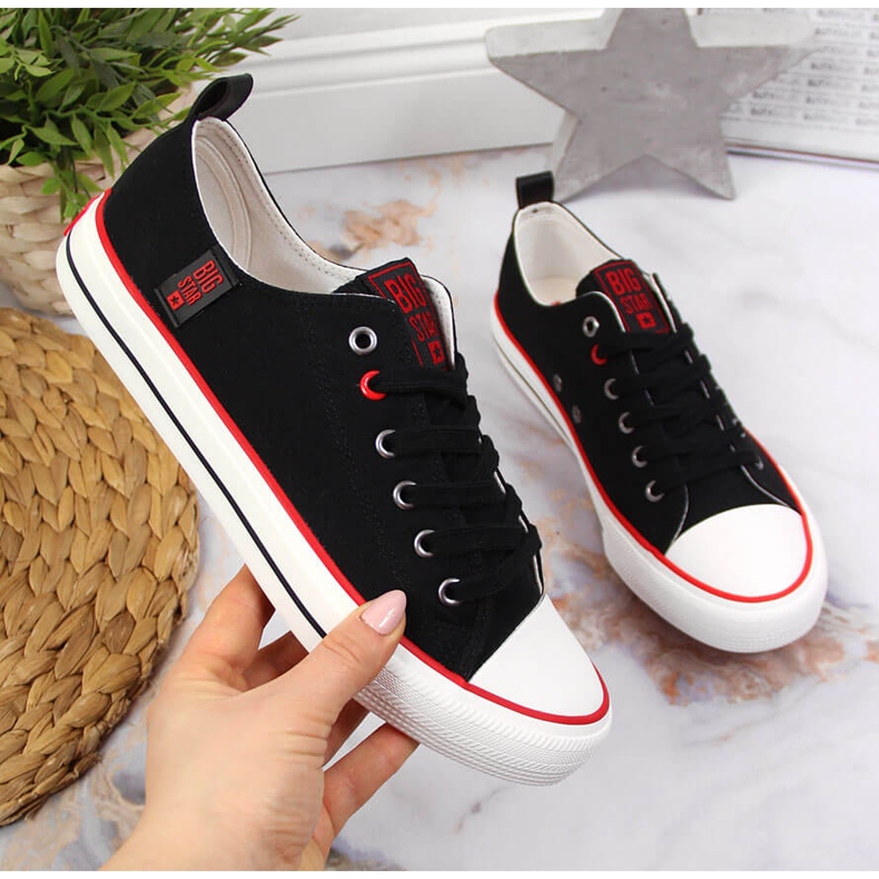 Tênis baixo têxtil preto Big Star JJ274122 1