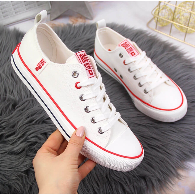 Tênis baixo têxtil branco Big Star JJ274123 1