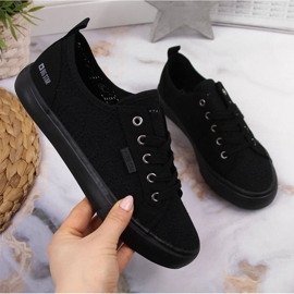 Tecido de renda de cano baixo preto Big Star JJ274064 1