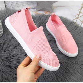 Sneakers de mulher rosa claro Big Star FF274A606 1