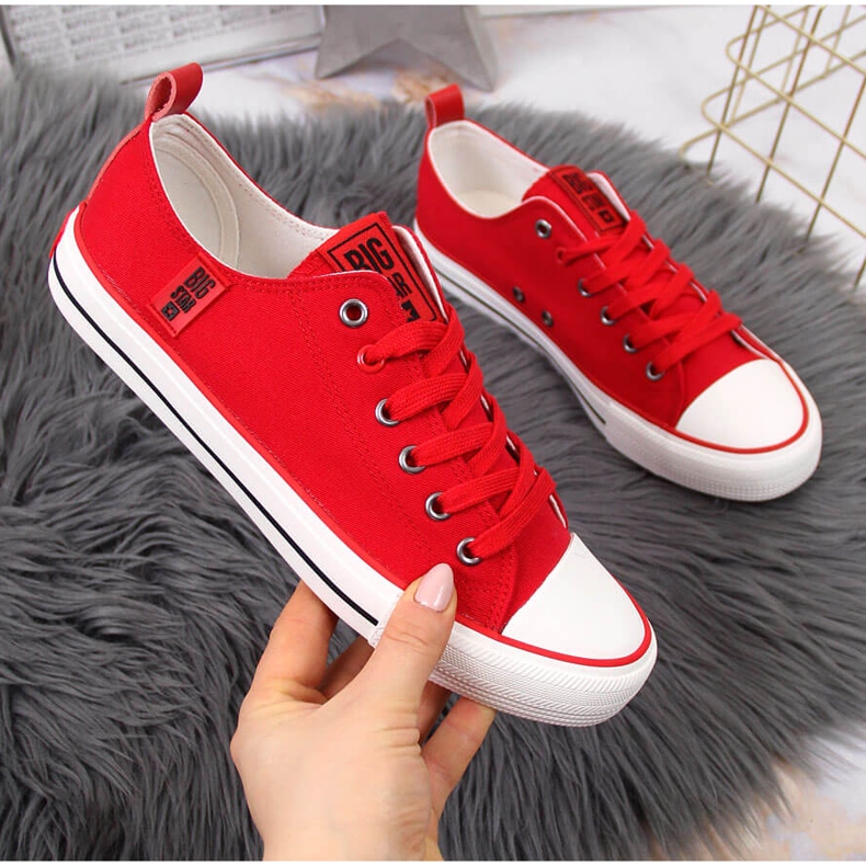 Tênis baixo têxtil vermelho Big Star JJ274124 1