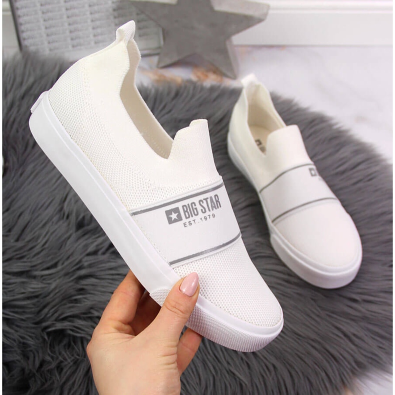 Deslize no tênis branco Big Star JJ274092 1