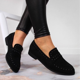 Sapatos de camurça de mulher com rebites preto Laura La.Fi 1