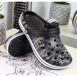 Chinelos de espuma preta American Club para menino preto 1