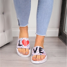 Chinelos de praia de borracha branca de mulher Big Star branco 2